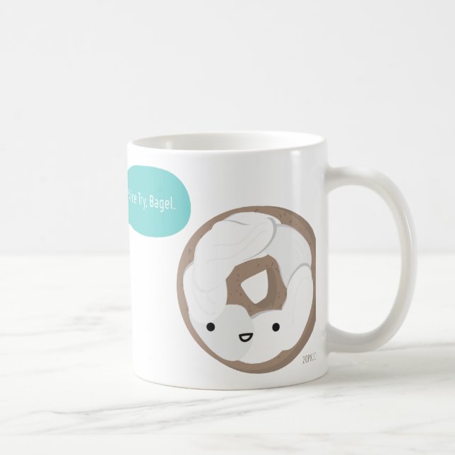 De Café Bagel pesaroso, caneca das rosquinhas somente (Direita)