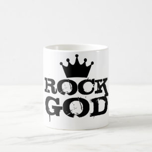 De Café balance a rocha do copo ou da caneca do deus &