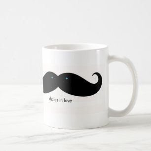 De Café BALEIAS engraçadas da caneca no AMOR