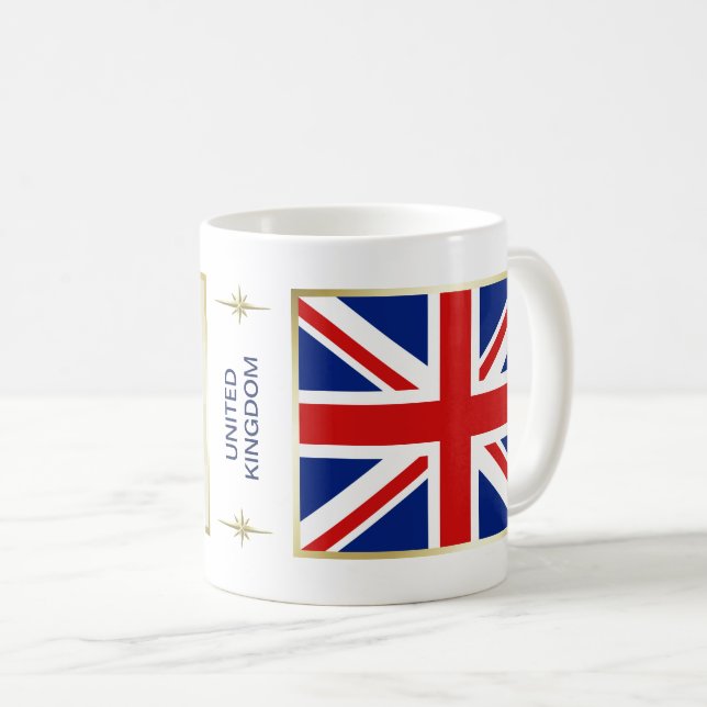 De Café Bandeira BRITÂNICA + Caneca do mapa (Frente Esquerda)