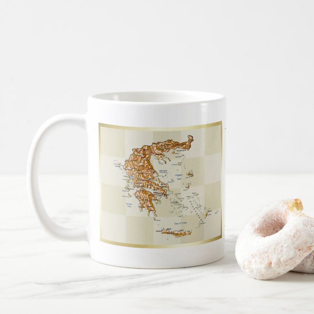 De Café Bandeira da piscina + Caneca do mapa (Com Donut)