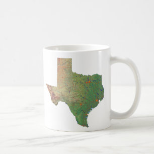 De Café Bandeira do Texan + Caneca do mapa