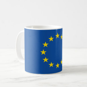 De Café Bandeira européia abstrata, caneca poli da arte d