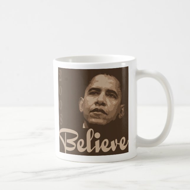 De Café Barack Obama acredita a caneca (Direita)