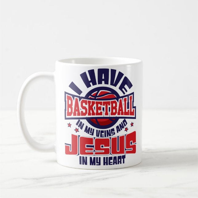 De Café Basquetebol em minhas veias Jesus em minha caneca (Esquerda)