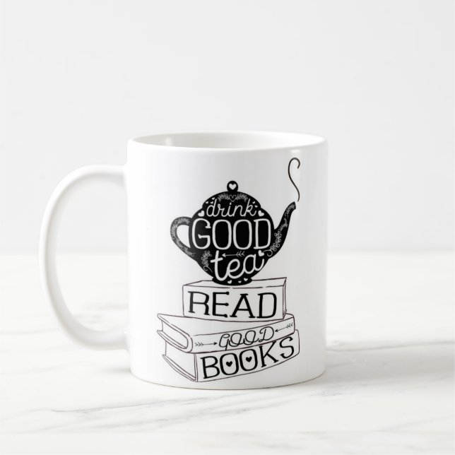 De Café "Beba a boa caneca branca do chá… "- (Esquerda)