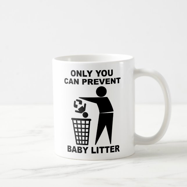 De Café Bebê Lixo Caneca Engraçada Humor (Direita)