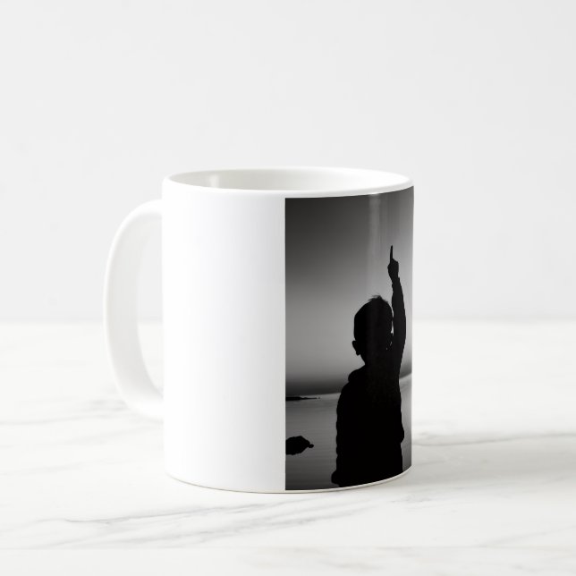De Café beber com nova caneca muito grande (Frente Esquerda)