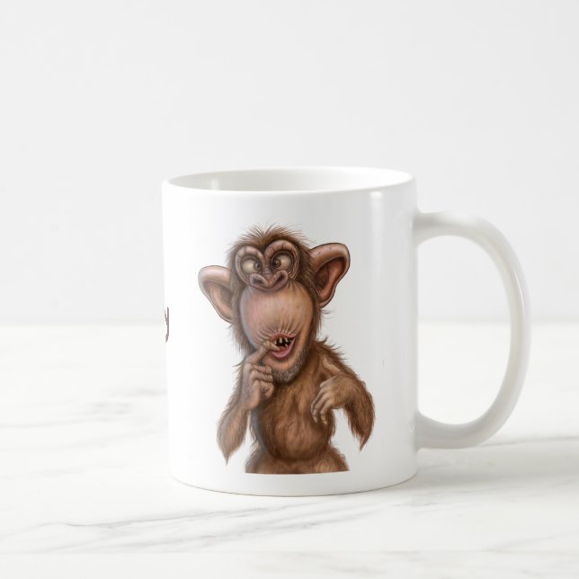 De Café Bebida acima da caneca do macaco (Direita)