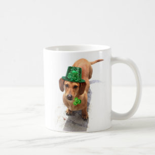 De Café Beije-me que eu sou caneca irlandesa do Dachshund