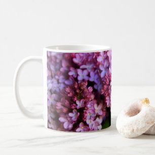 De Café Bela caneca floral 11 oz com arte lilás