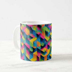 De Café Beleza Geométrica - Caneca Texturizada 3D