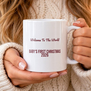 De Café Bem-vindo ao Mundo Caneca do Primeiro Natal do Beb