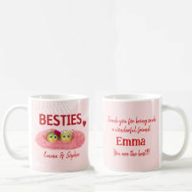 Besties melhor amigo engraçado caneca personalizad