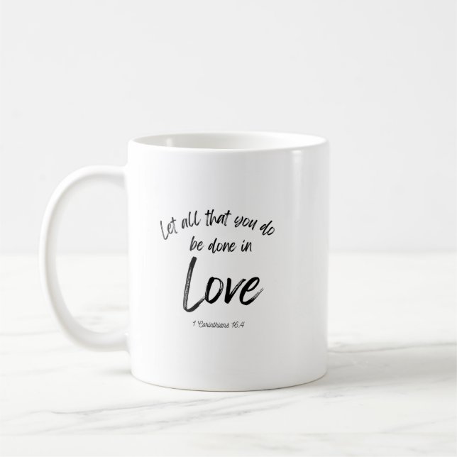 De Café Bíblia verso caneca - Amor (Esquerda)
