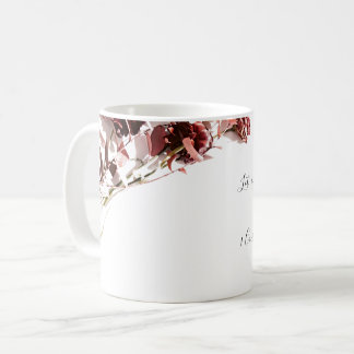De Café Bíblia verso da caneca floral
