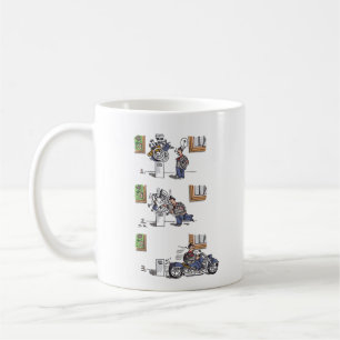 De Café Biker na caneca do Museu