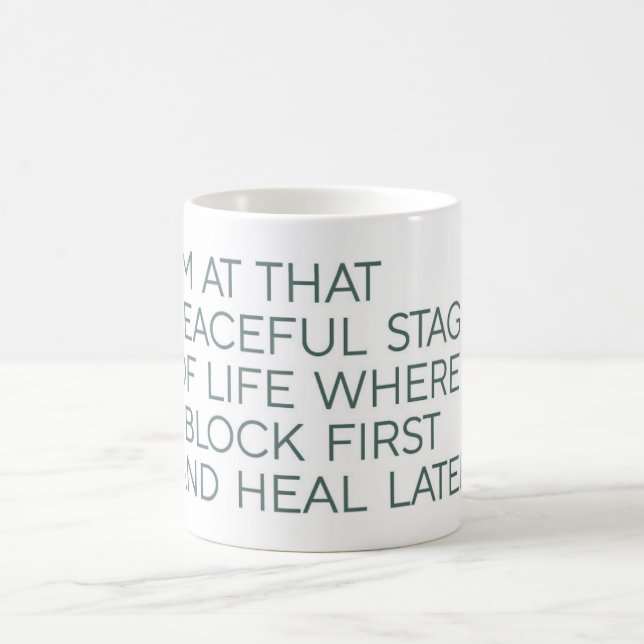 De Café Bloqueie Primeiro, Cure Depois - Caneca Minimalist (Centro)
