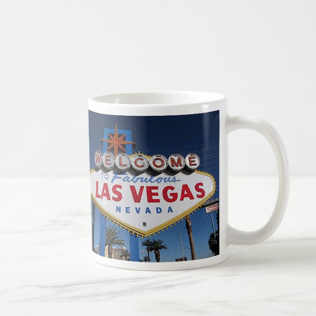 De Café Boa vinda a Las Vegas/da movimentação caneca com (Direita)