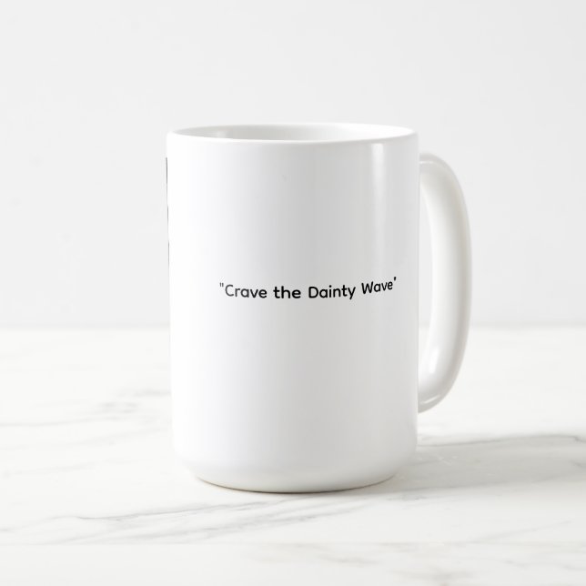 De Café Boneca Delicada em Carrinho Rosa - Caneca Clássica (Frente Esquerda)