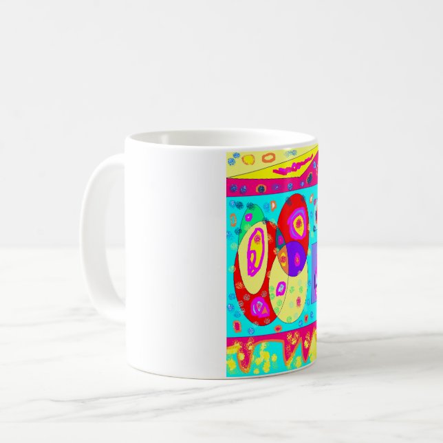 De Café Bonito design em uma caneca clássica (Frente Esquerda)