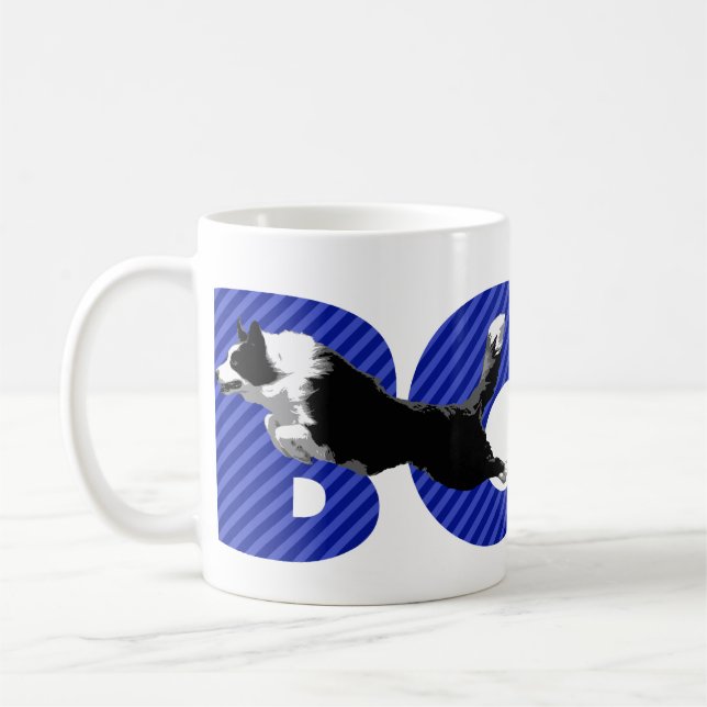 De Café Border collie que salta a caneca (Esquerda)