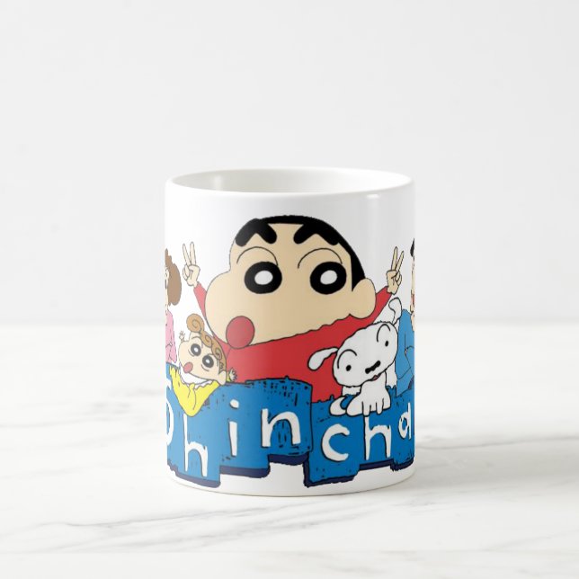 De Café Branco desaint shinchan da caneca branca clássica (Centro)