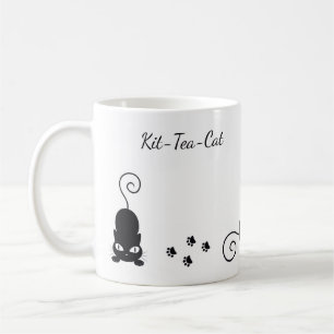 De Café Branco do gato do chá do jogo caneca branca