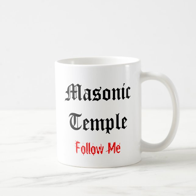 De Café Branco maçónico da caneca #1 do templo (Direita)