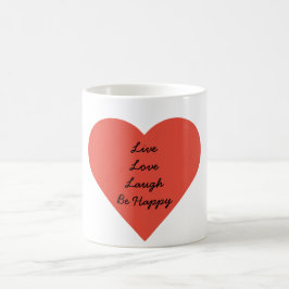 De Café Branco vivo do riso do amor caneca branca clássica
