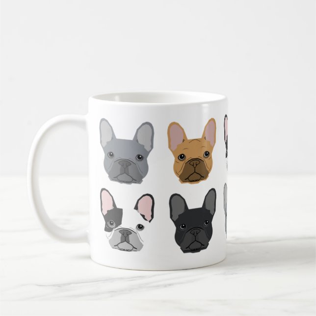 De Café Bulldog francês encara caneca - caneca frenchida (Esquerda)