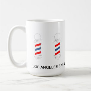 De Café Cabelo da barbearia cortado denominando a caneca