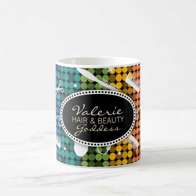 De Café Cabelo do arco-íris & caneca feitos sob encomenda (Centro)