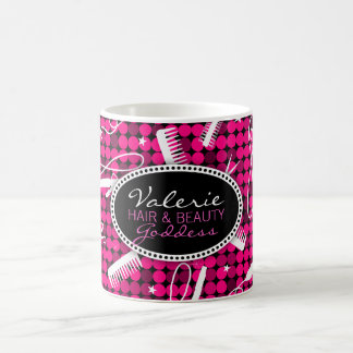 De Café Cabelo do rosa quente & caneca feitos sob