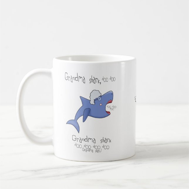 De Café Canção do tubarão do bebê, caneca do presente do (Esquerda)