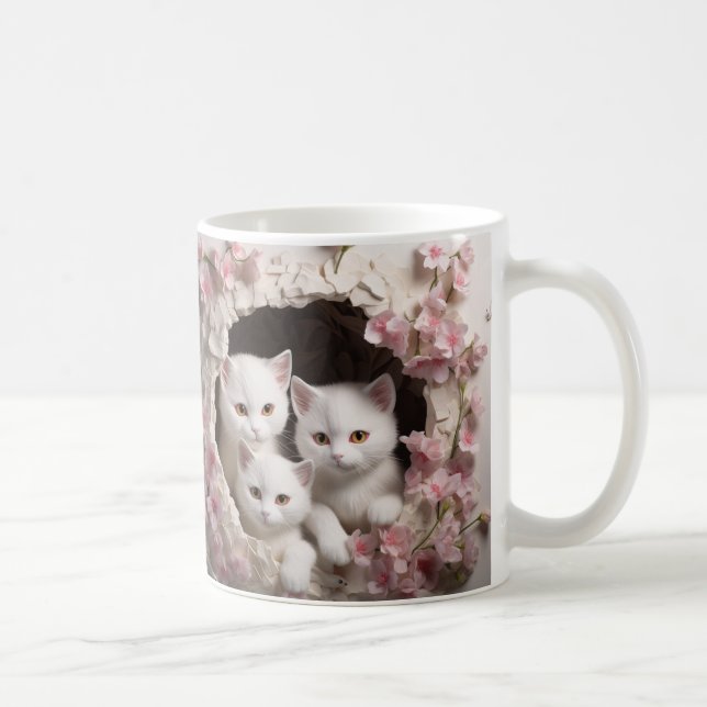 De Café Caneca 3D Gato (Direita)