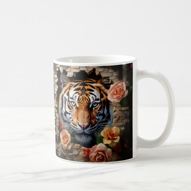 De Café Caneca 3D Tigre (Direita)
