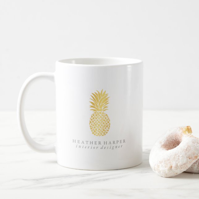 De Café Caneca - abacaxi Dourado (Com Donut)