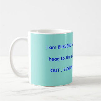 De Café Caneca abençoada em menta & azul
