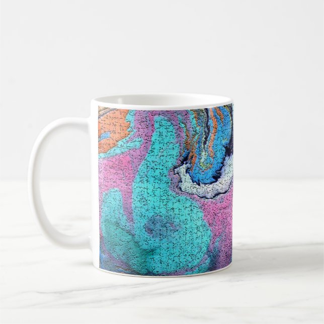 De Café Caneca Abstrata Colorida Alegre (Esquerda)