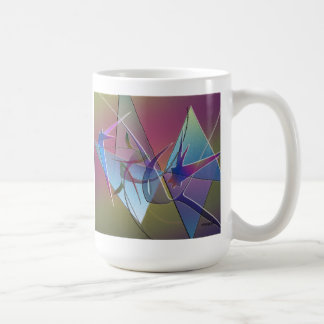 De Café caneca abstrata do pássaro