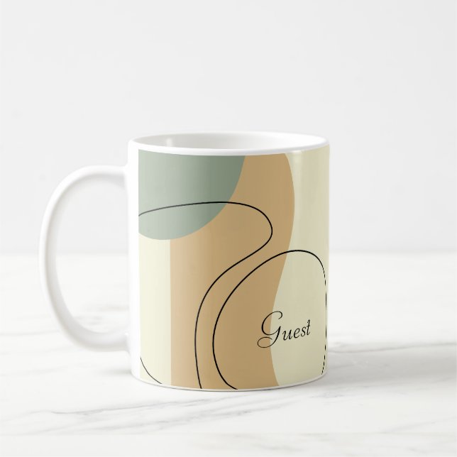 De Café Caneca Abstrata Personalizada (Esquerda)
