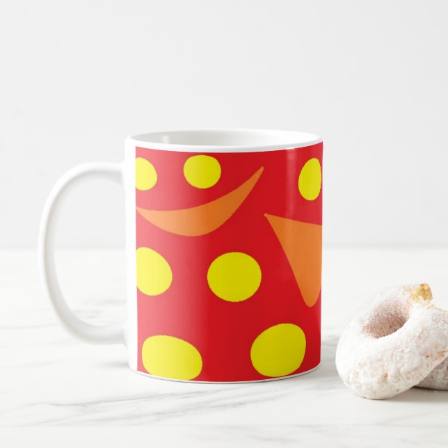 De Café Caneca :  Abstrato : Cor dos Pensamentos (Com Donut)