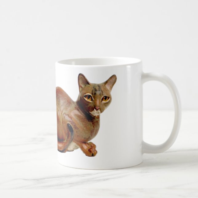 De Café Caneca Abyssinian do gato da abadia (Direita)