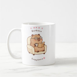 De Café Caneca Aconchegante da Bárbara Capivara Lendo Livr