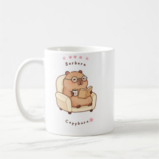 De Café Caneca Aconchegante da Bárbara Capivara Lendo Livr