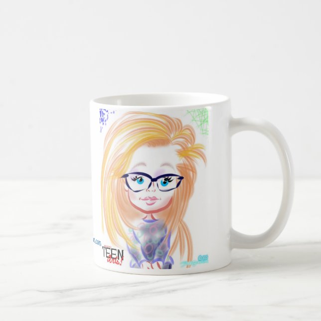 De Café Caneca adolescente 2015a da caricatura das artes (Direita)