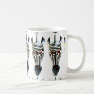 De Café caneca africana da máscara das zebras