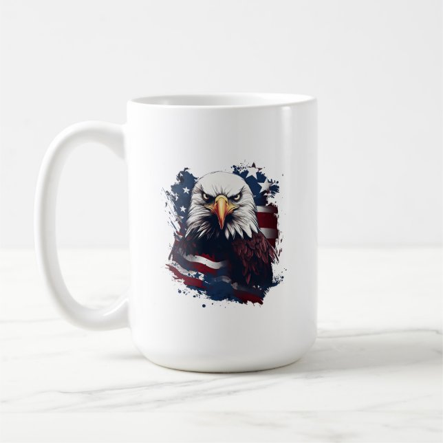 De Café Caneca Águia Com Bandeira Americana (Esquerda)