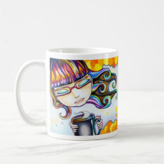 De Café Caneca alaranjada do pop